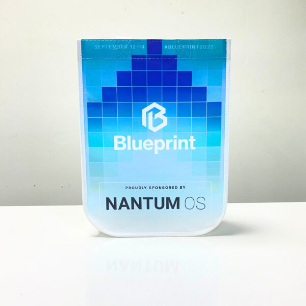 PP Non-Woven Blue Reusable Shopping Bag with Branding Print - K021