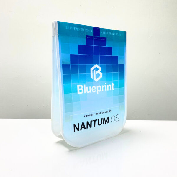 PP Non-Woven Blue Reusable Shopping Bag with Branding Print - K021
