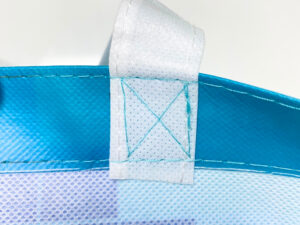 PP Non-Woven Blue Reusable Shopping Bag with Branding Print - K021