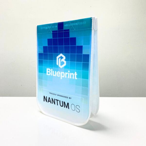 PP Non-Woven Blue Reusable Shopping Bag with Branding Print - K021