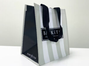 PP Non-Woven Elegant Black & White Fashion Reusable Shopping Bag - K012