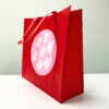 PP Non-Woven Red Shopping Bag with Brand Logo - K006