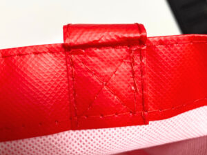 PP Non-Woven Red Shopping Bag with Brand Logo - K006