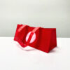 PP Non-Woven Red, Small size and Regtangular shape Shopping Bag with Brand Logo – K019