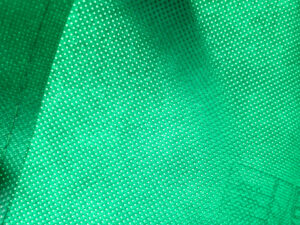 PP Non-Woven Solid Green Reusable Shopping Bag with Promotional Print - K005