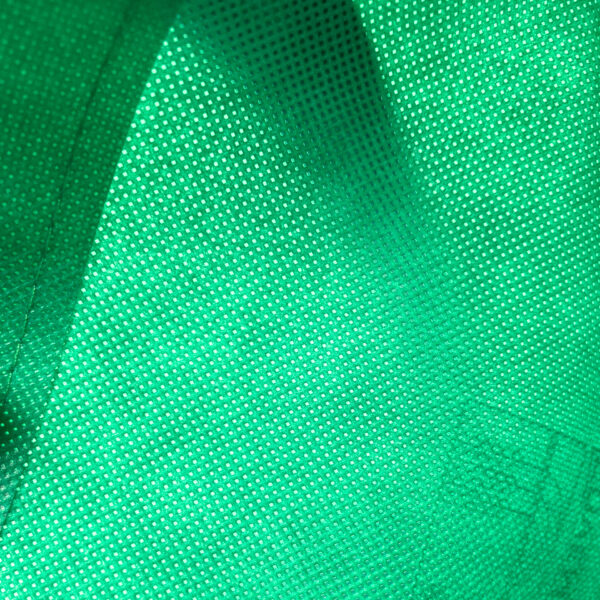 PP Non-Woven Solid Green Reusable Shopping Bag with Promotional Print - K005
