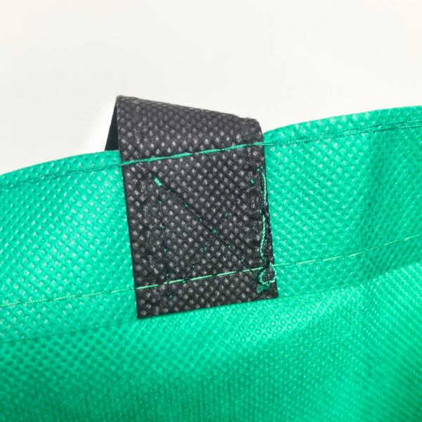 PP Non-Woven Solid Green Reusable Shopping Bag with Promotional Print - K005
