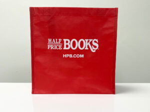 RPET reusable red promotional shopping bag with custom print – K014