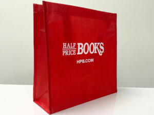 RPET reusable red promotional shopping bag with custom print – K014