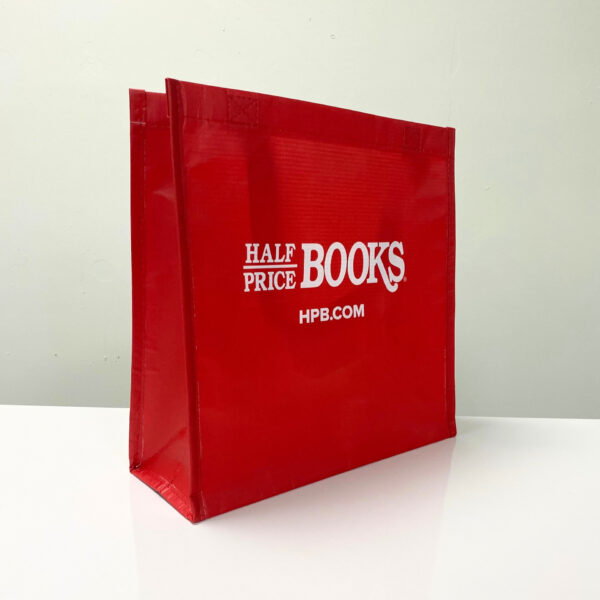 RPET reusable red promotional shopping bag with custom print – K014
