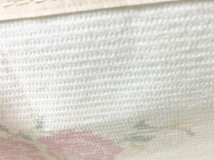 RPET reusable white shopping bag with flower design - K015