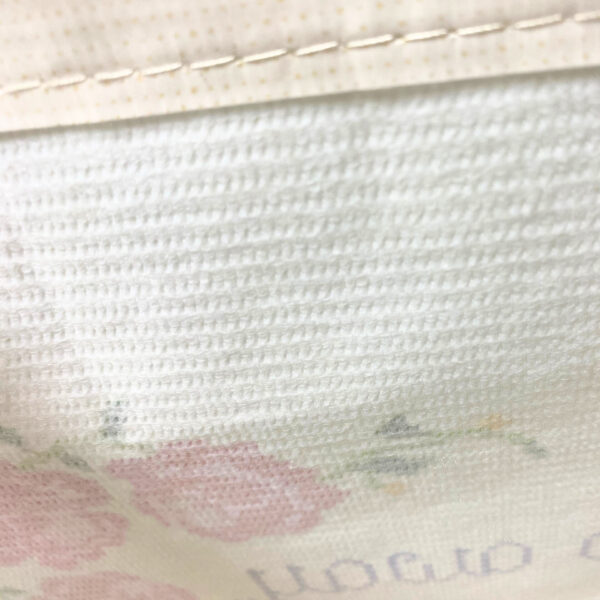 RPET reusable white shopping bag with flower design - K015