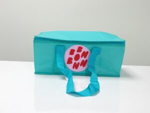 Reusable Green Cooler Bag,Small Size, Rectangular Shape with Zipper – K018